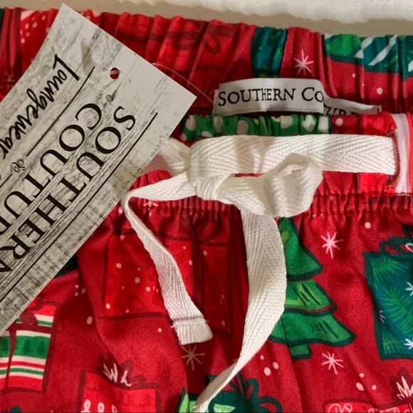 Southern Couture Pajama Pants Preppy Christmas Lounge Pants Size L/XL NEW - Picture 2 of 15